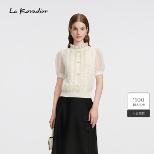 氤氲气质小衫 法式 商场同款 女 Koradior拉珂蒂优雅通勤秋季