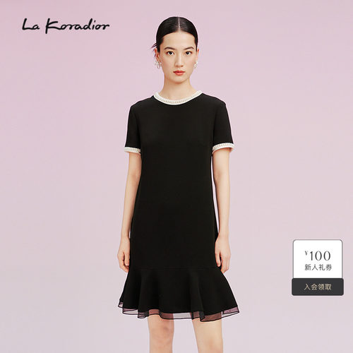 【经典铃兰裙】Lakoradior拉珂蒂夏季新款简约三醋酸直筒连衣裙女