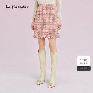 Koradior拉珂蒂时尚 春季 法式 香风半身裙女 新款 商场同款