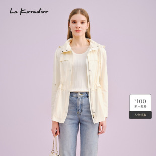 通勤 Koradior拉珂蒂秋短风衣英伦风大衣外套时尚 商场同款