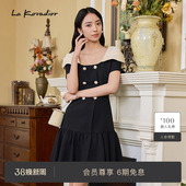 夏季 洋装 新款 优雅法式 减龄连衣裙女 商场同款 Lakoradior拉珂蒂时尚