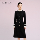 柔感绵羊毛 通勤修身 连衣裙泡泡袖 显瘦 Koradior拉珂蒂秋季