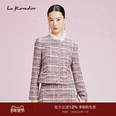 冬香风单排扣直筒通勤淑女外套女 Koradior拉珂蒂时尚 羊毛