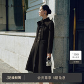 Koradior拉珂蒂商场同款 冬季 新款 奢雅呢子大衣女 法式 羊毛