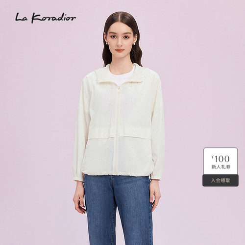 【UPF50+】La Koradior拉珂蒂商场同款2025轻薄连帽防晒衣上衣女