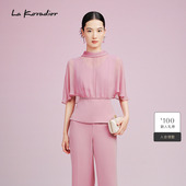 蝶翼斗篷 女2025夏季 衬衫 上衣 koradior拉珂蒂气质七分袖