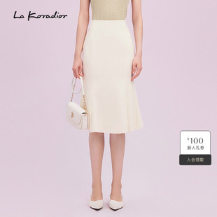 2025新款 Koradior拉珂蒂商场同款 鱼尾铃兰裙 进口三醋酸