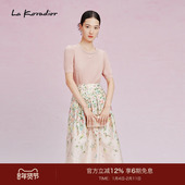 Lakoradior拉珂蒂2025夏季 女 简约100桑蚕丝圆领套头小衫 新款 修身