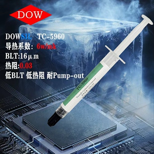 DOWSIL 道康宁TC-5960 CPU GPU 导热硅脂低热阻低BLT