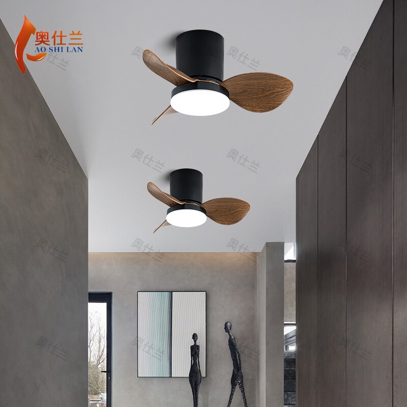 新款阳台过道小风扇灯餐厅卧室吊扇灯厨房书房衣帽间智能风扇吊灯