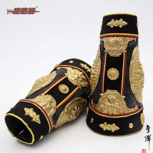 控弦司汉服射箭护臂獬豸臂鞲