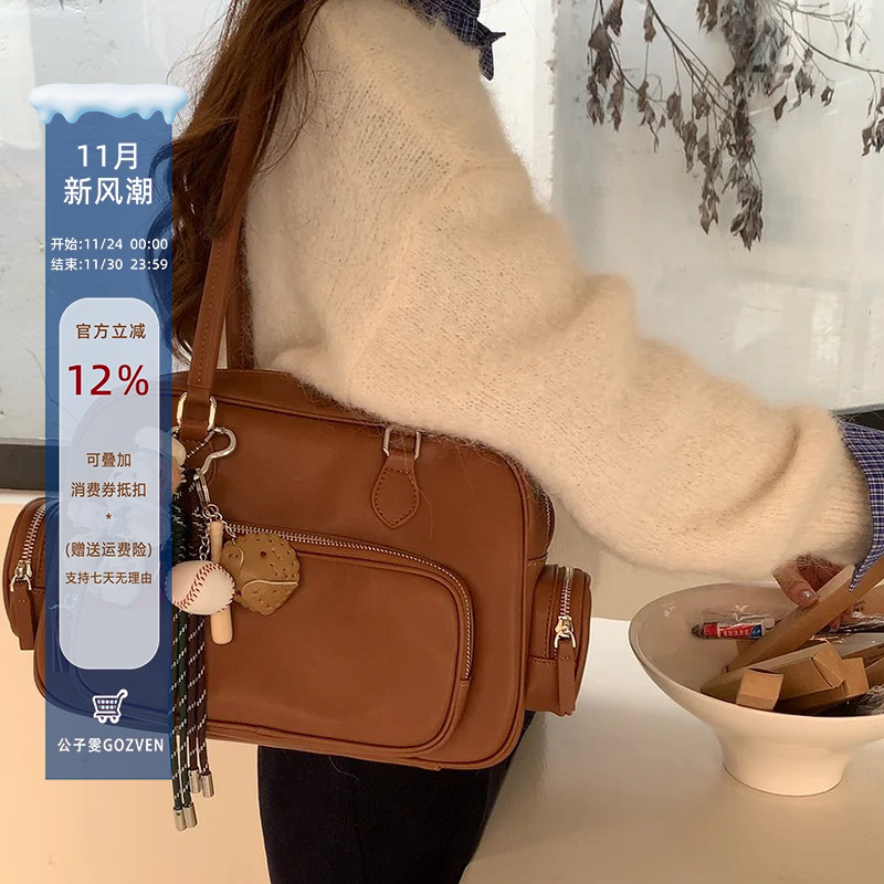 2024秋冬新款简约大容量保龄球包