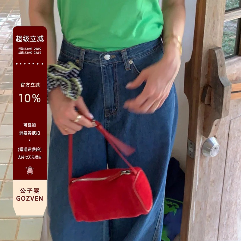 头层牛皮TR手提包高级感极简mini