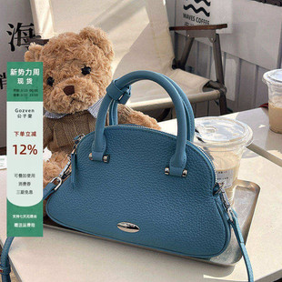 春夏糖果色时髦设计葫芦包手拎斜挎波斯顿包 蓝调时刻 公子雯