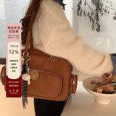 大容量托特包女张元 英同款 min系复古通勤手提单肩机车包保龄球包