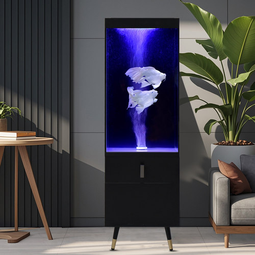 超白玻璃立式金鱼缸底过滤水族箱