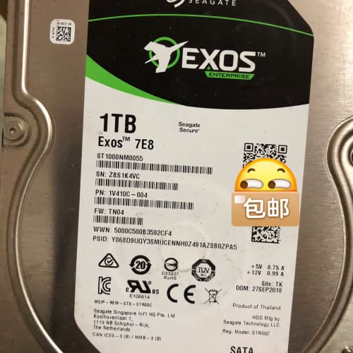 希捷1TB SATA 企业级硬盘 台式机电脑硬盘 监控硬盘