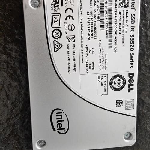 出Intel S3520 480G企业级固态2.5寸SAT