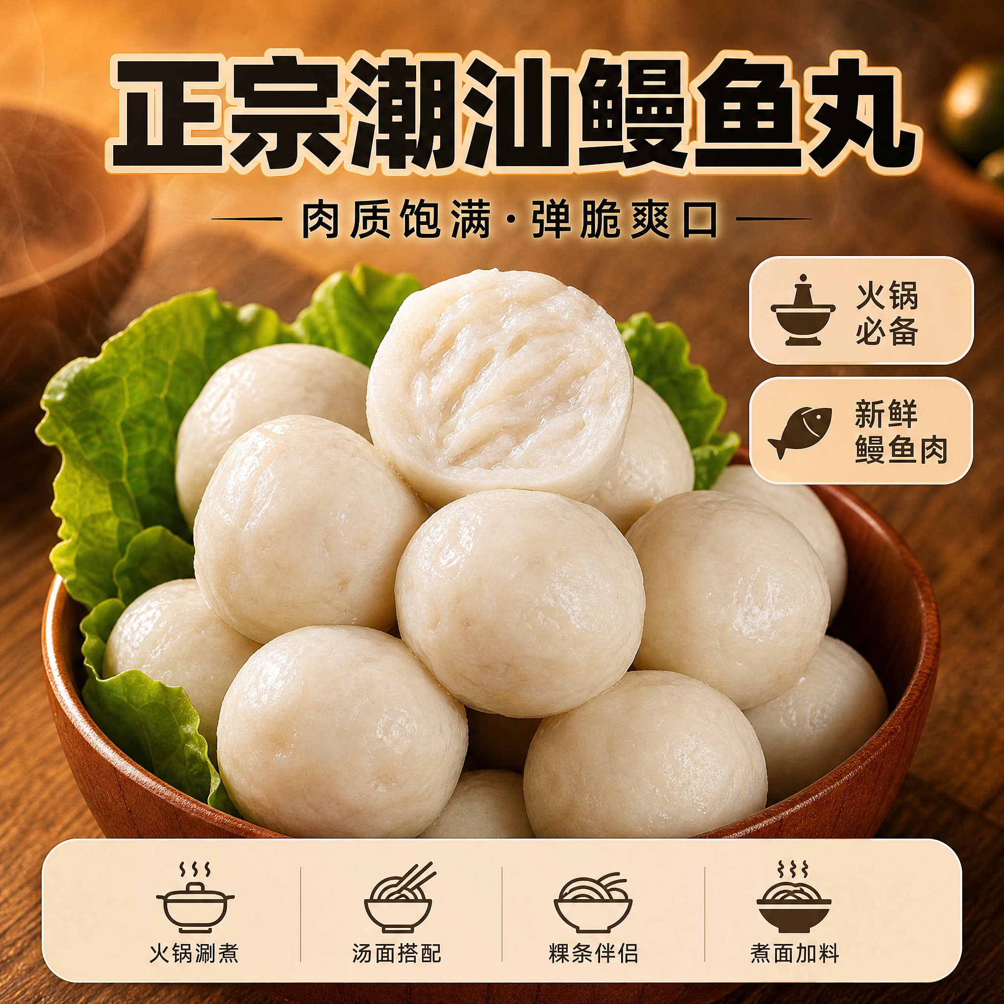 正宗惠来手工鳗鱼丸现做