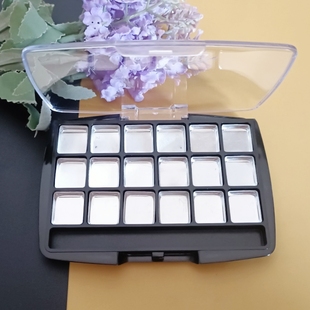 木家~简装盒18色眼影盒颜料盘水彩盒可分装眼影唇膏塑料空盒子