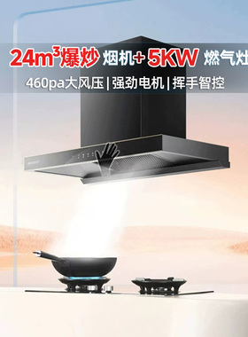 帅康T8232欧式顶吸式家用吸油烟机燃气灶套装家用厨房烟灶套餐