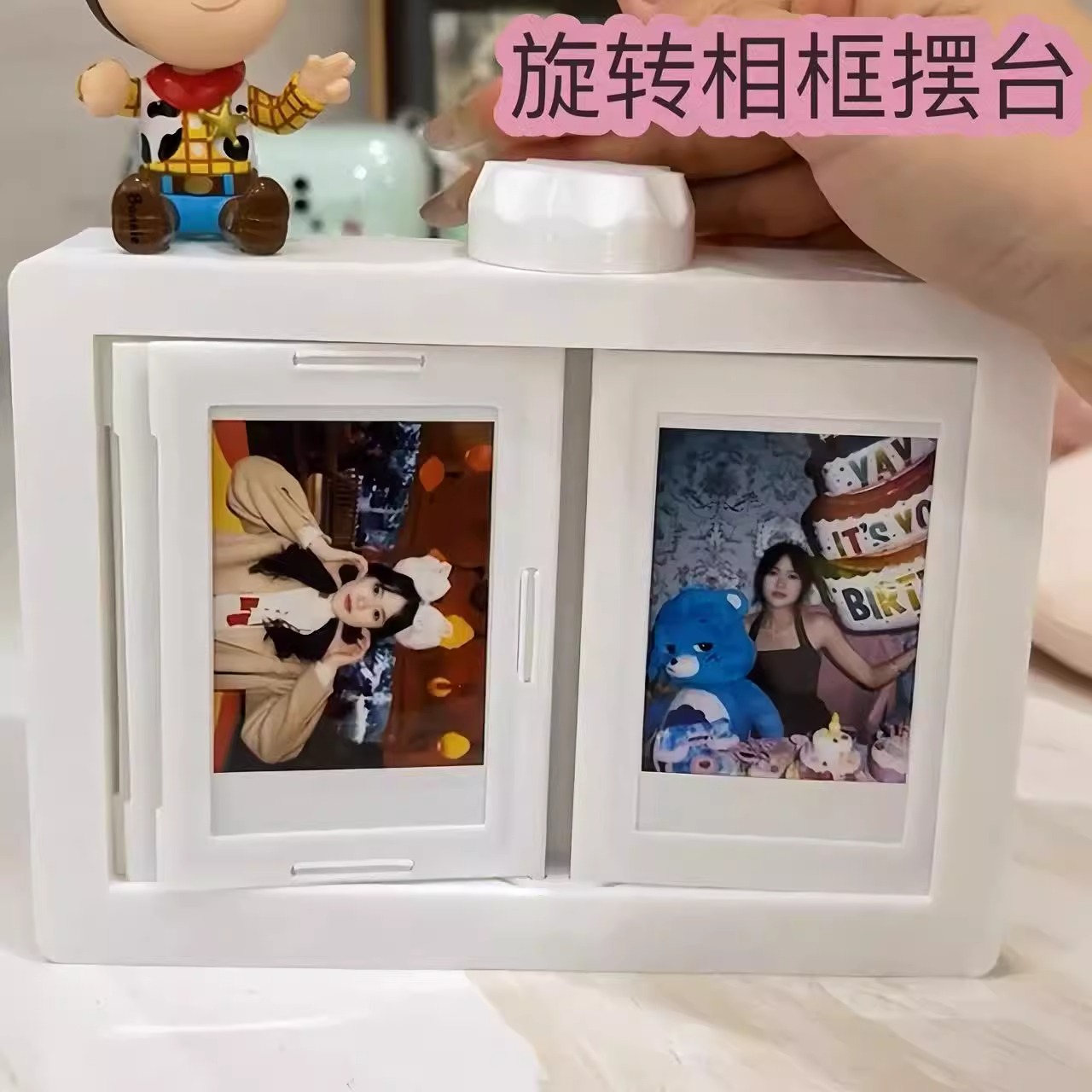 拍立得旋转相册创意照片旋转翻页摆件多功能相片收纳纪念惊喜卡册