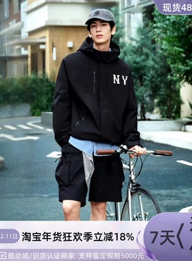 MLB男女同款防风保暖梭织连帽外套3AWJM0151-3AWJB0154-3AWJB0144