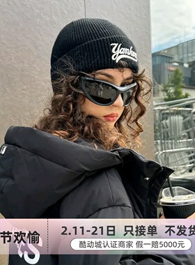 MLB男女同款防风保暖刺绣绒线帽3ABNBM746-3ABNV0656-3ABNVM146