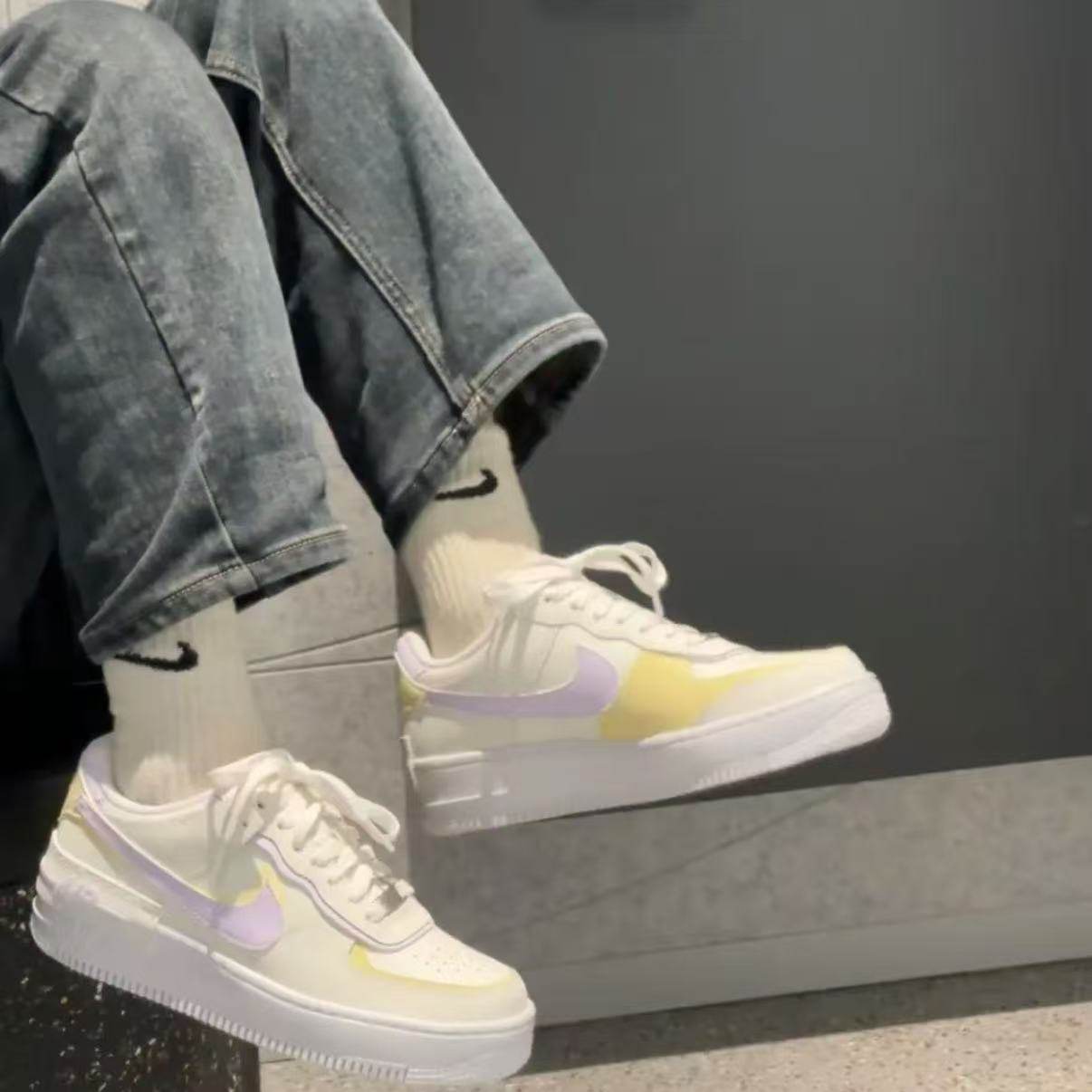 耐克AirForce1马卡龙紫罗兰女鞋