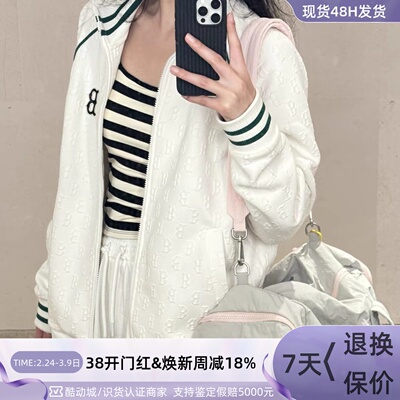 MLB中性防风保暖针织夹克外套