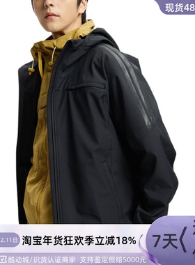 Adidas男子防风保暖加绒梭织连帽外套KA1306KB7624KA1307KB7625