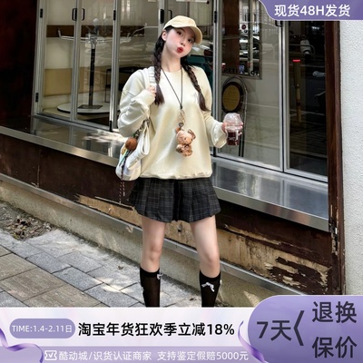 MLB男女舒适大logo运动长袖卫衣