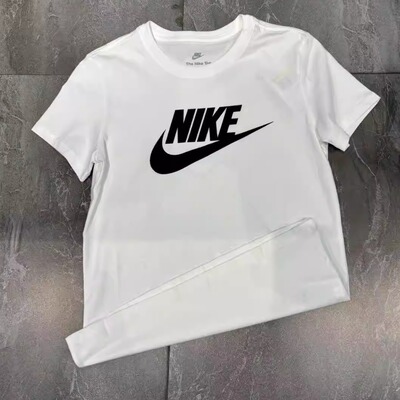 Nike耐克女夏季修身罗纹针织短袖