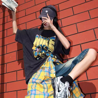 Nike耐克女美式复古半袖短袖T恤