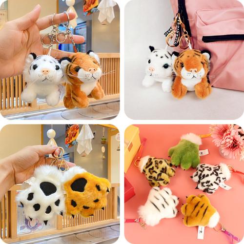 生肖虎钥匙扣挂件饰品毛绒玩具