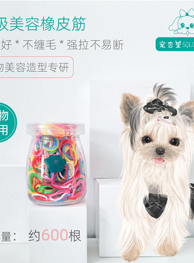 宠物赛级专用皮筋狗狗扎辫子不粘毛高弹力环保西施马尔济斯约克夏