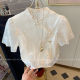 小衫 新中式 新款 复古改良旗袍短款 国风刺绣盘扣网纱衬衫 女2025夏季