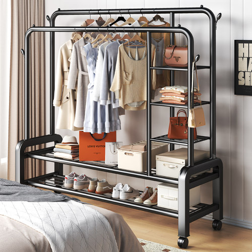 简易晾衣架落地折叠阳台晒衣服架