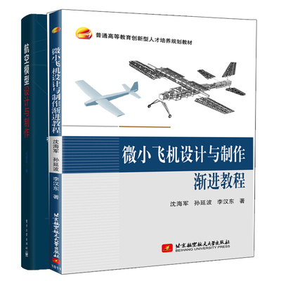 航空模型设计与制作+微小飞机设计与制作渐进教程 2册 航模无人机研发 固定翼无人机技术 微小飞机无人机航模发烧友设计制作书籍