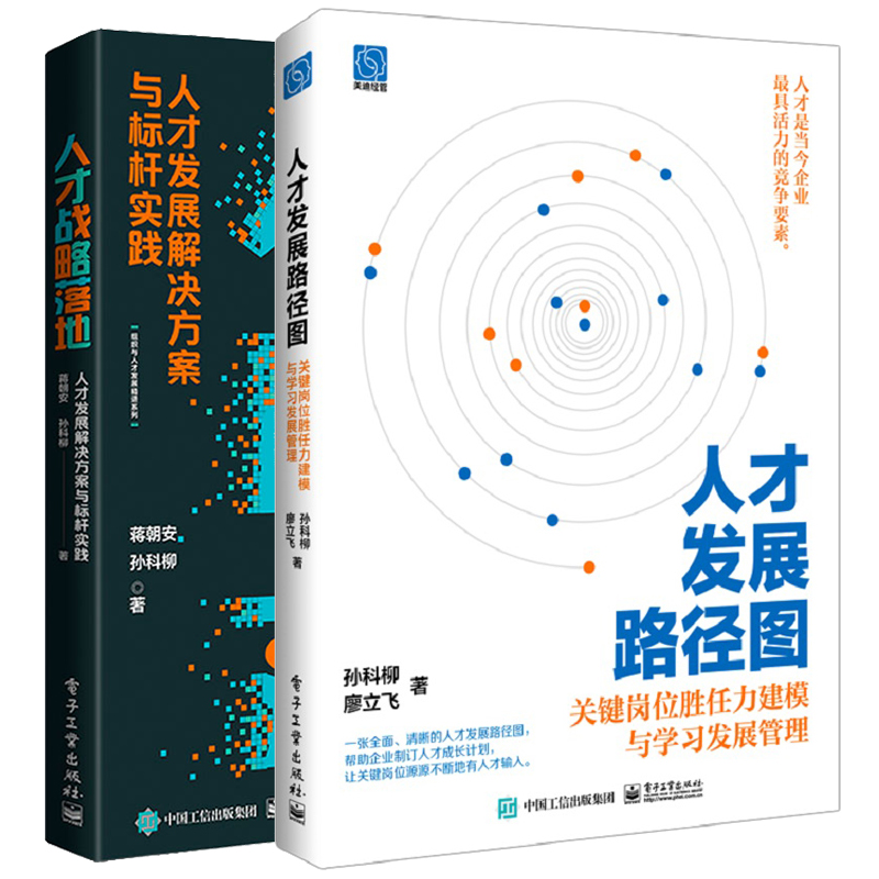 人才发展路径图关键岗位胜任力建模与学发展管理+人才战略落地：人才发展解决方案与标杆实践 2本图书籍