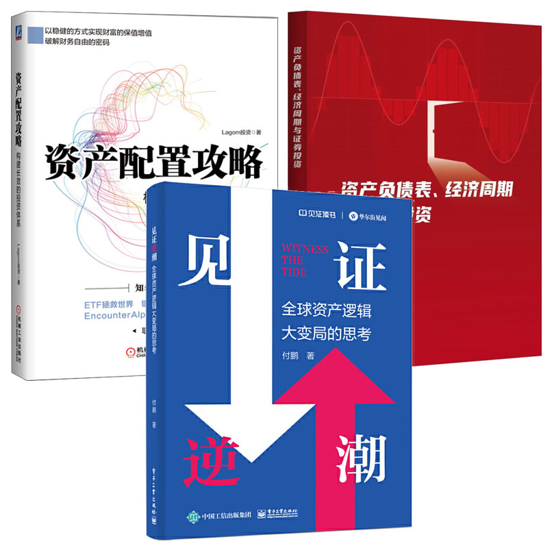 资产负债表、经济周期与证券投资+资产配置攻略:构建长效的投资体系+见证逆潮 全球资产逻辑大变局的思考 3本图书籍