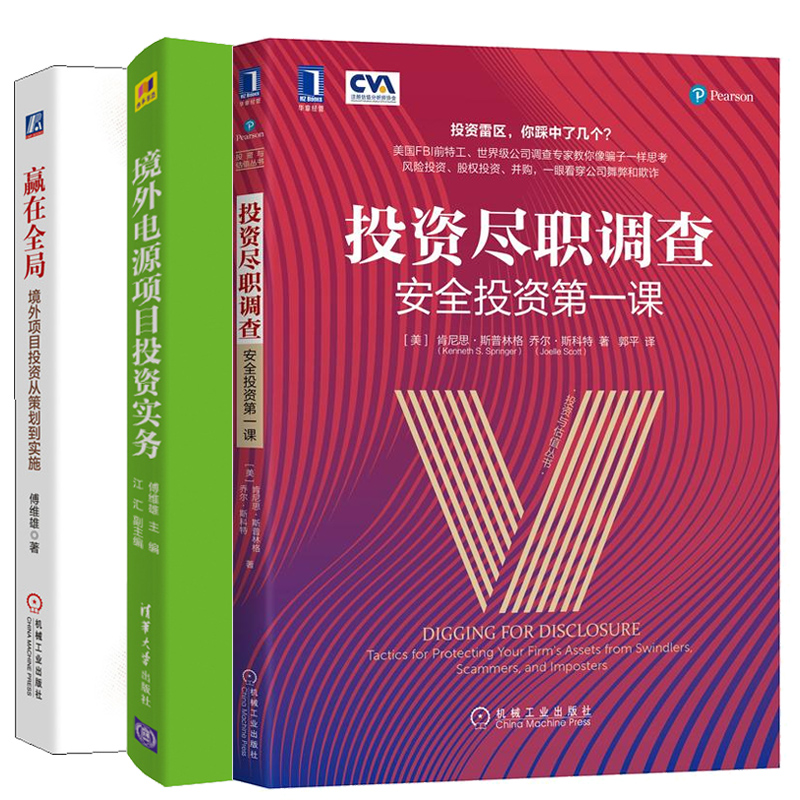 投资尽职调查 安全投资一课+赢在全局 境外项目投资从策划到实施+境外电源项目投资实务 投资与估值丛书 海外境外风险投资参考书