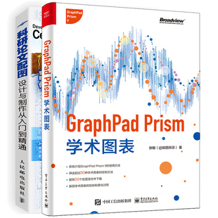 Prism学术图表 科研论文配图设计与制作从入门到通 Prism Prism入门教程书籍 GraphPad 学术图表绘制方法