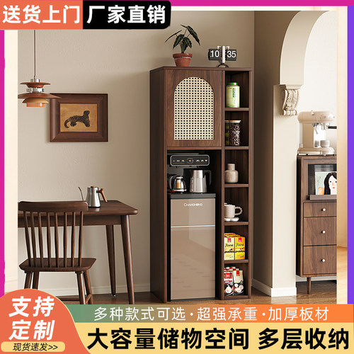 中古风实木餐边柜大容量多层收纳