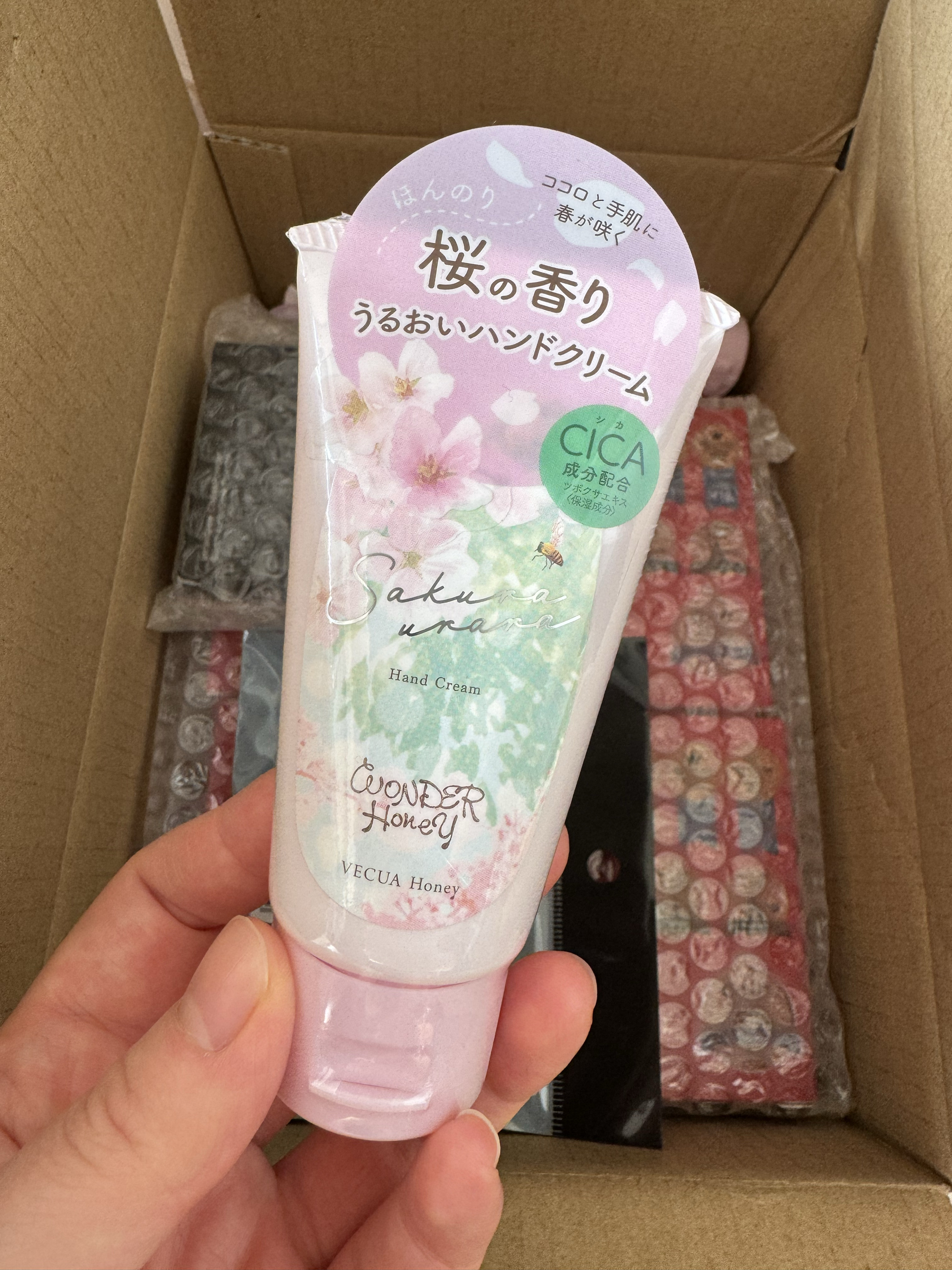 现货 VECUA honey日本限定 春季樱花香 护手霜长效滋润保湿补水