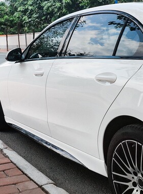奔驰新C级W206 C260L C200L C350eL改装车窗亮条黑化车窗饰条侧裙