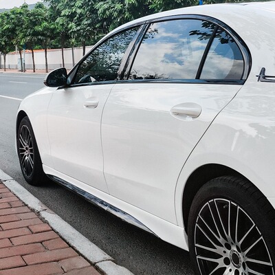奔驰新C级W206 C260L C200L C350eL改装车窗亮条黑化车窗饰条侧裙
