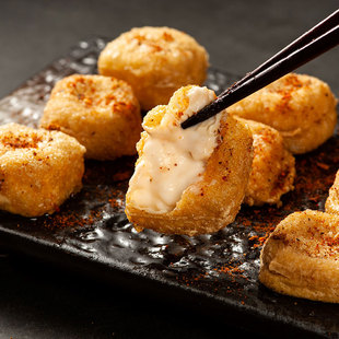 人间喜物云南特产小吃石屏包浆豆腐爆浆小臭豆腐油炸长毛包浆豆腐