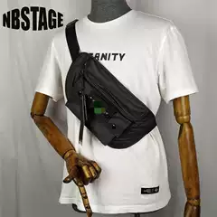 2025 Trendy Brand Small Crossbody Bag Compass Badge Men's Chest Bag Waist Bag Fixed Gear Bike Bag Single Shoulder Flip-Top Chest Bag Unisex Trendy Bag