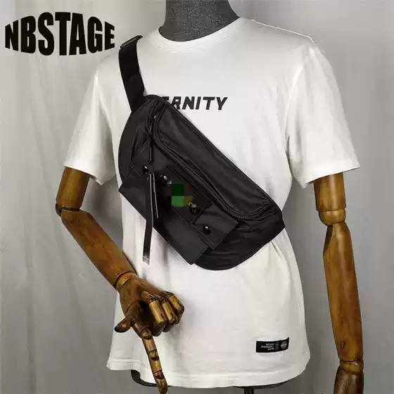 2025 Trendy Brand Small Crossbody Bag Compass Badge Men's Chest Bag Waist Bag Fixed Gear Bike Bag Single Shoulder Flip-Top Chest Bag Unisex Trendy Bag